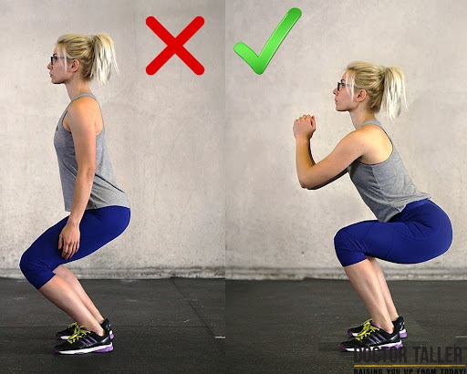 Lưu ý thực hiện đúng động tác squat hỗ trợ cho phần lưng thẳng, vòng ba nở nang, săn chắc
